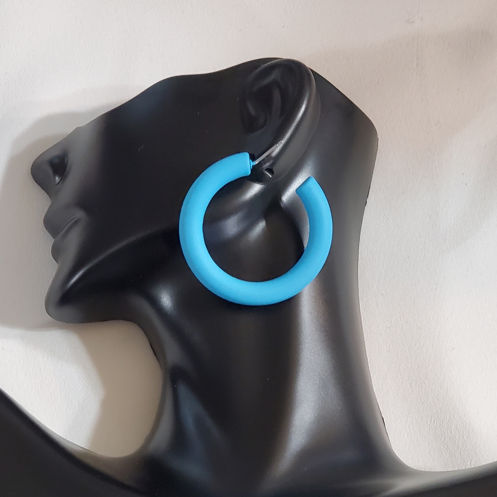 Sky Blue Hoop Earrings